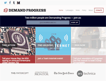 Tablet Screenshot of demandprogress.org